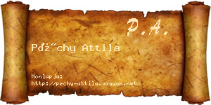 Péchy Attila névjegykártya